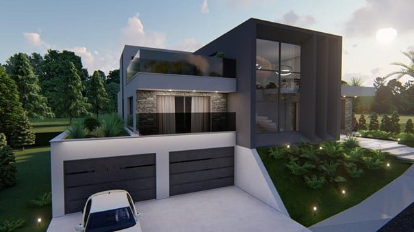 3D generiertes Bild des neuen Haus im Kronenareal in Bergdietikon