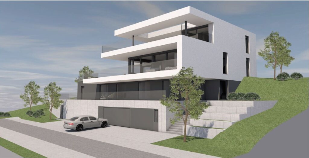 3D generiertes Bild Neubau Vila P47 in Baar